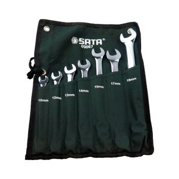 SATA กุญแจแหวนข้างปากตายชุด 10-19 มี 7 ตัว (1ชุด) (-720 730 740 750) 