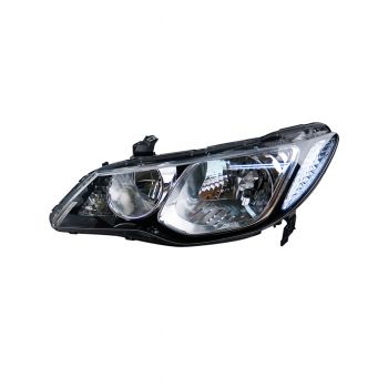 ของแท้ ไฟหน้า CIVIC ปี 06-08 ซ้าย ไม่มีหลอด (33151-SNB-T03) มุมฟ้า/เบ้าชุบ [26004617]