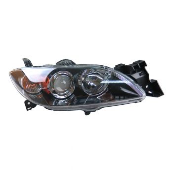 ของแท้ ไฟหน้า MAZDA3 ปี 04-4D1.6 BD ขวา (BR0D-51-030TB0) พลาสติก ปลายไฟตั้ง BROD-51-030T00 [48043267]