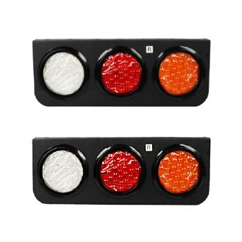 JSS ไฟท้าย LED24Vกลม ขวา 3ตอน (JS-BS-029R) [51923297]