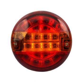 JSS ไฟท้าย LEDกลม สีแดง + เหลือง140MM (JS-BS-034-R) 24V [51923334]