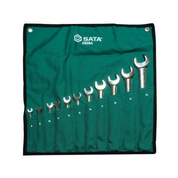 SATA กุญแจแหวนข้างปากตายชุด 8-24 มี 11ตัว (1ชุด) (09064-510001081) 