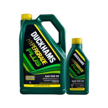 DUCKHAMS น้ำมันเครื่อง HYPERGLADE PLUS 15W50 4 ลิตร + 1ลิตร