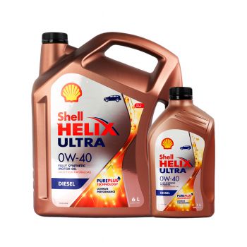 SHELL น้ำมันเครื่อง DIESEL HELIX ULTRA 0W40 6 ลิตร + 1 ลิตร