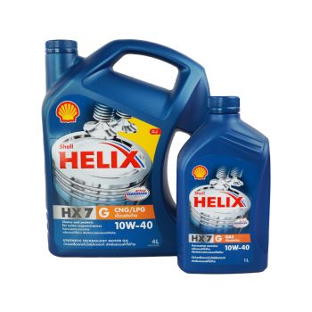 SHELL น้ำมันเครื่อง HELIX HX7G 10W40 4 ลิตร + 1 ลิตร