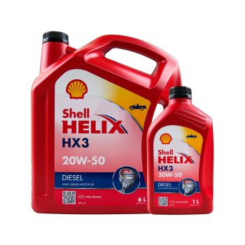 SHELL น้ำมันเครื่อง DIESEL HELIX HX3 20W50 6 ลิตร