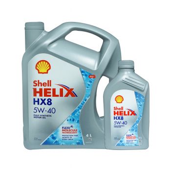 SHELL น้ำมันเครื่อง HELIX HX8 5W40 4 + 1 ลิตร