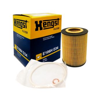 HENGST กรองเครื่อง BMW (E39) M52 กระดาษ (E106HD34)