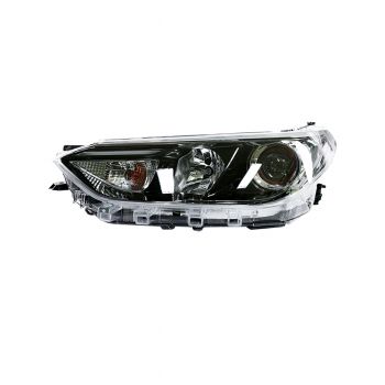 ของแท้ ไฟหน้า YARIS ปี 17 ATIV ซ้าย (81150-0DG60) เบ้าดำขอบโปรเจคเตอร์แดง [61010550]