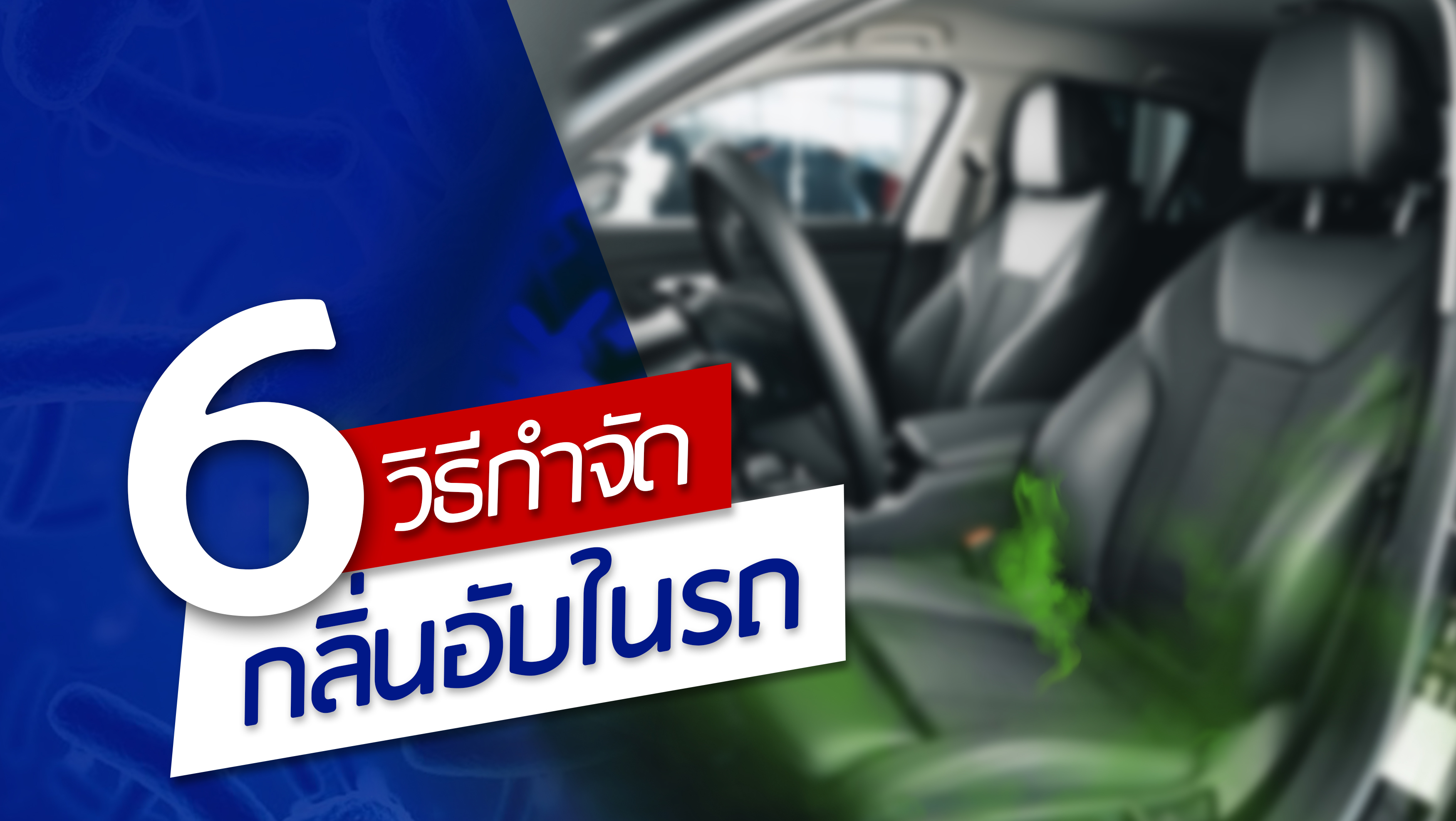 6 วิธีกำจัดกลิ่นอับในรถยนต์